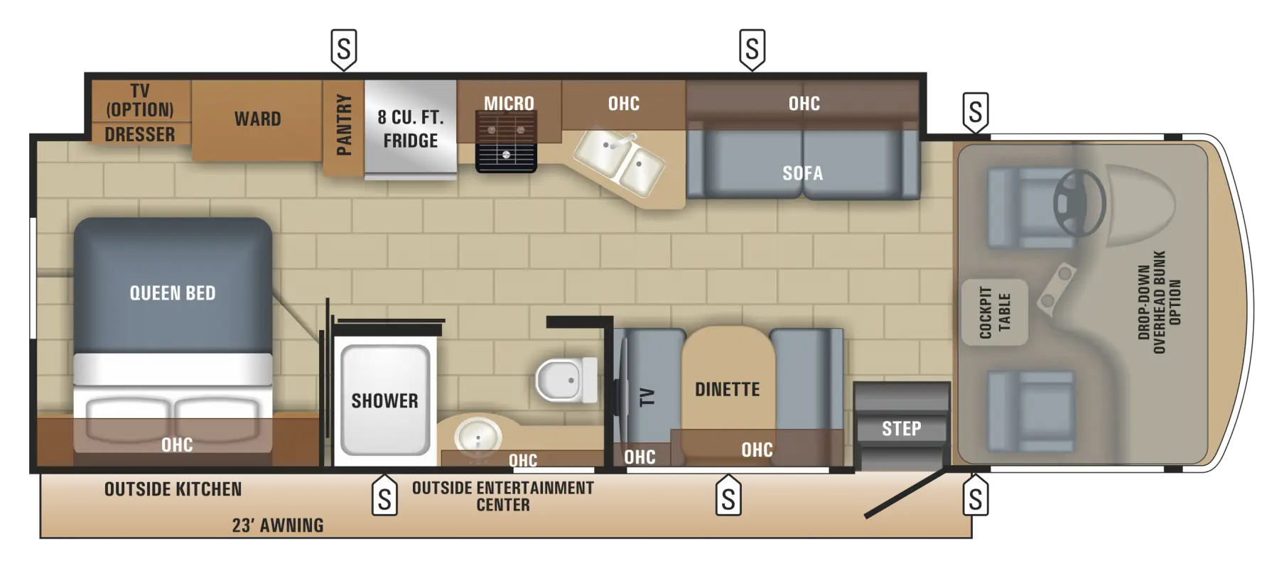 RV Floor Plan Drawing for Camper Setup