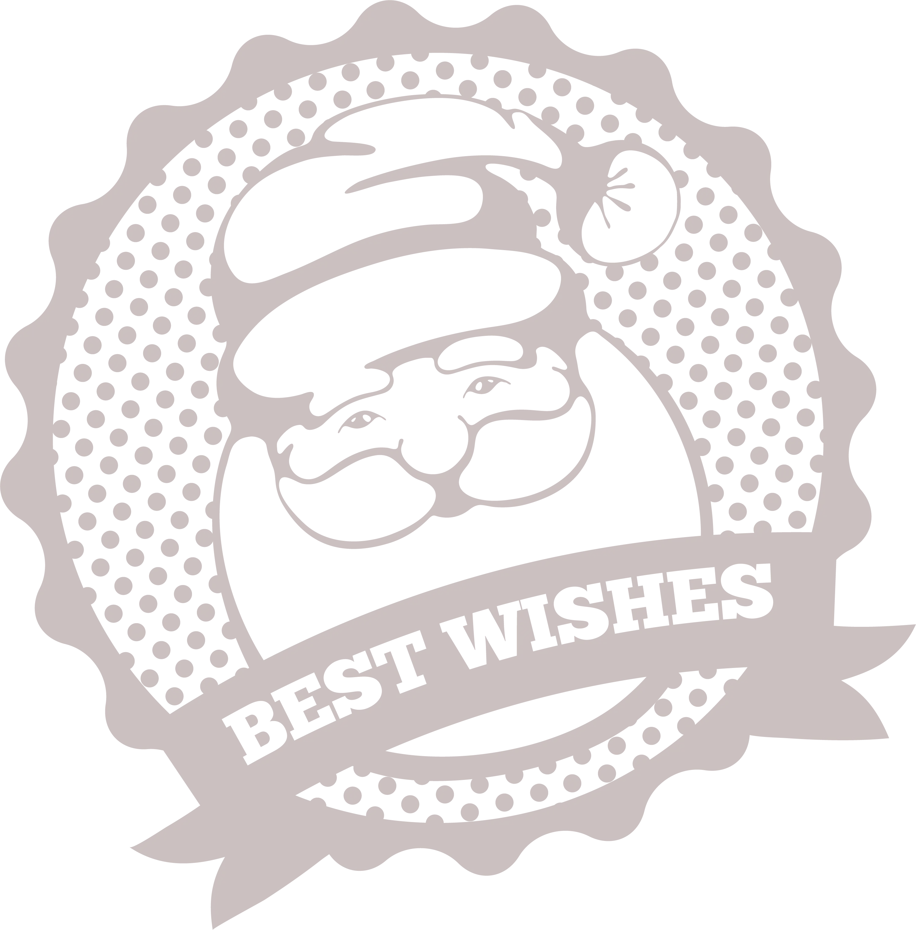 Santa Claus Best Wishes Stamp