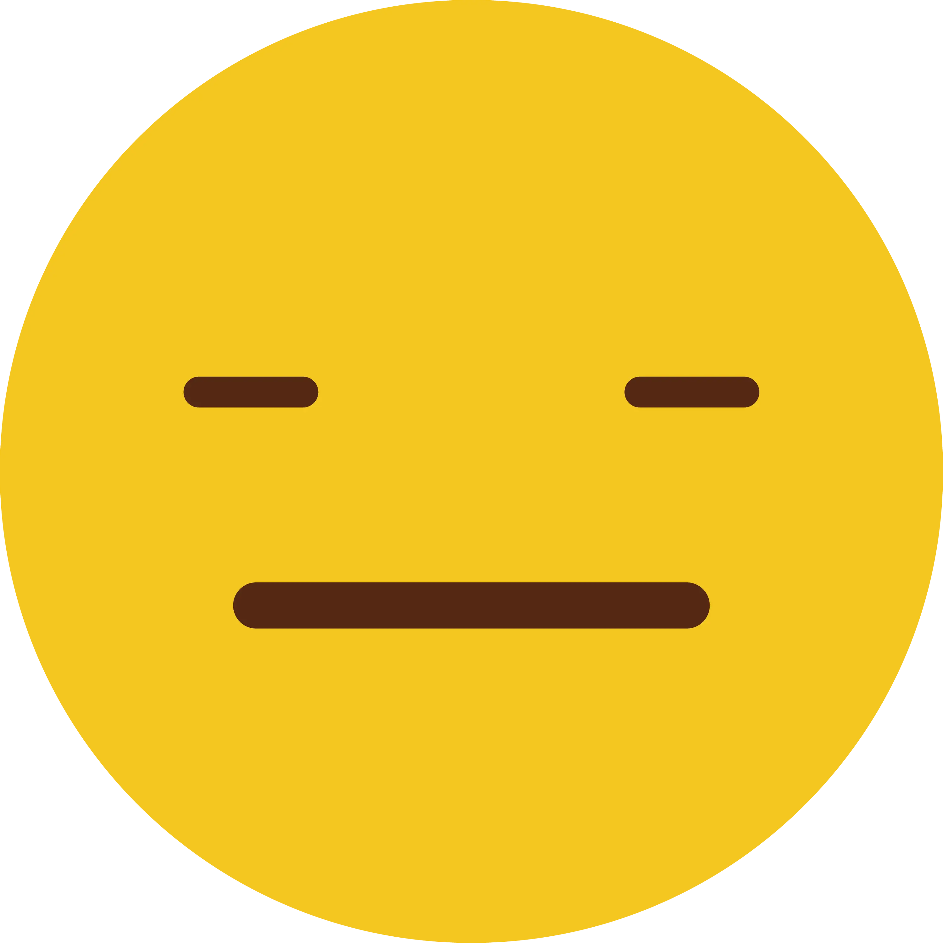 Neutral Face Emoji Illustration
