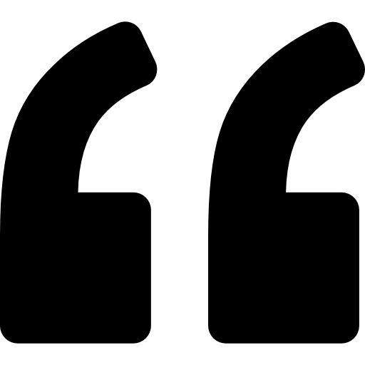 Black Quotation Marks Icon