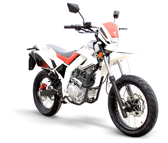 White Motorbike with Red Accents