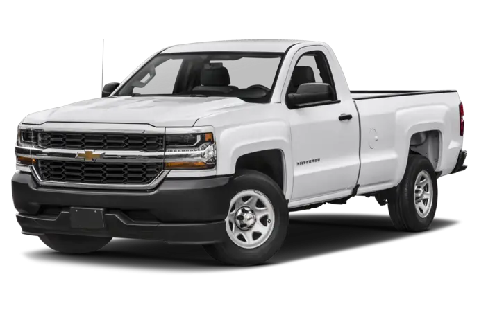 White Pickup Truck Front View