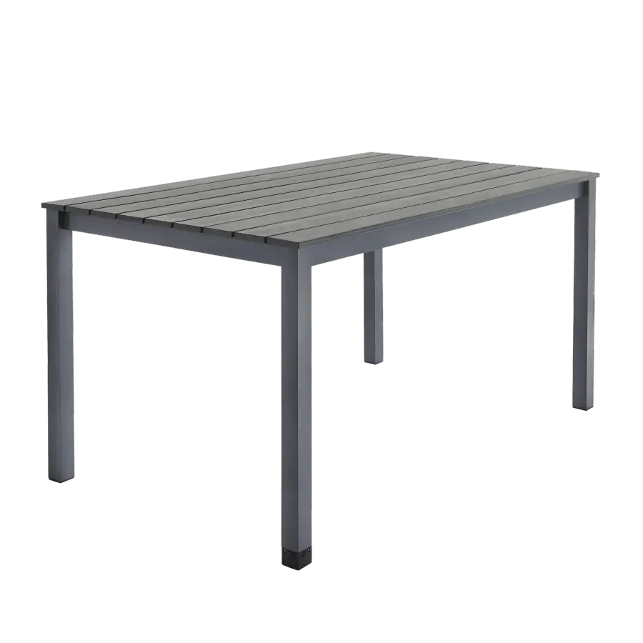 Rectangular Outdoor Table with Metal Design