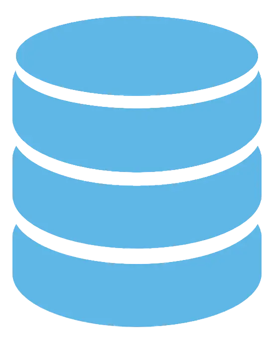 Blue Database Icon Design