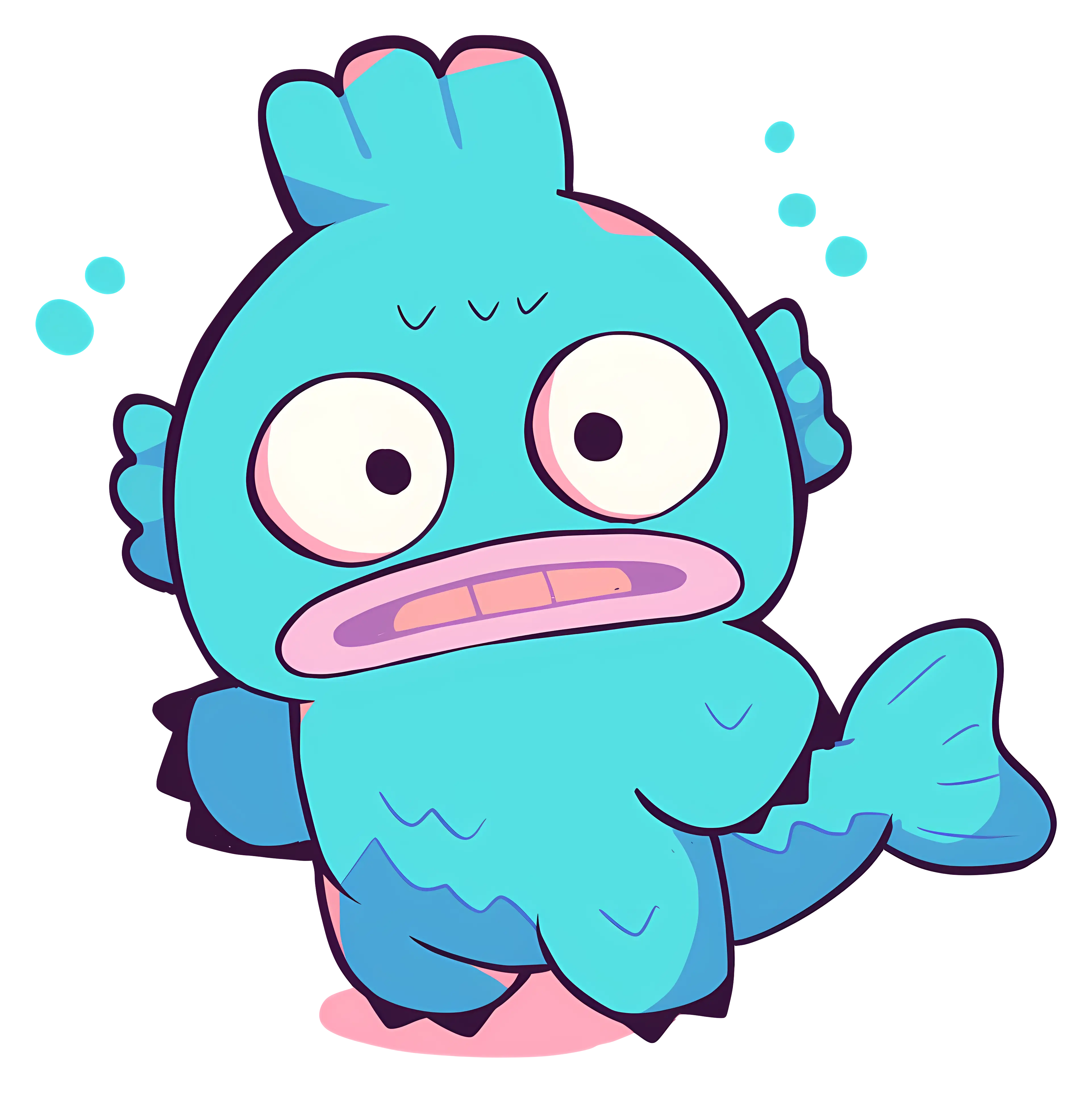 Blue Cartoon Fish