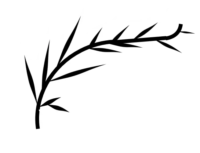 Botanical Branch Silhouette Illustration