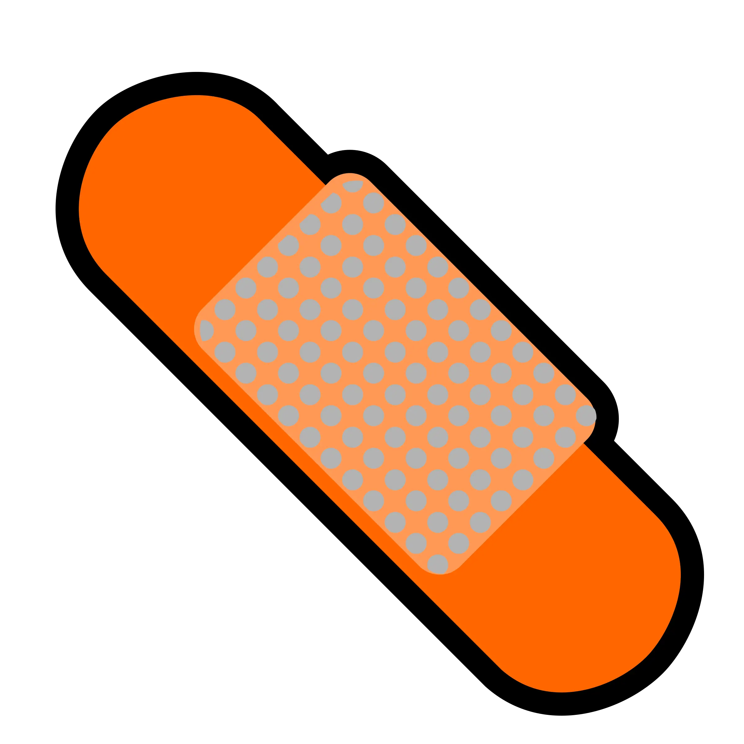 Bright Orange Adhesive Bandage