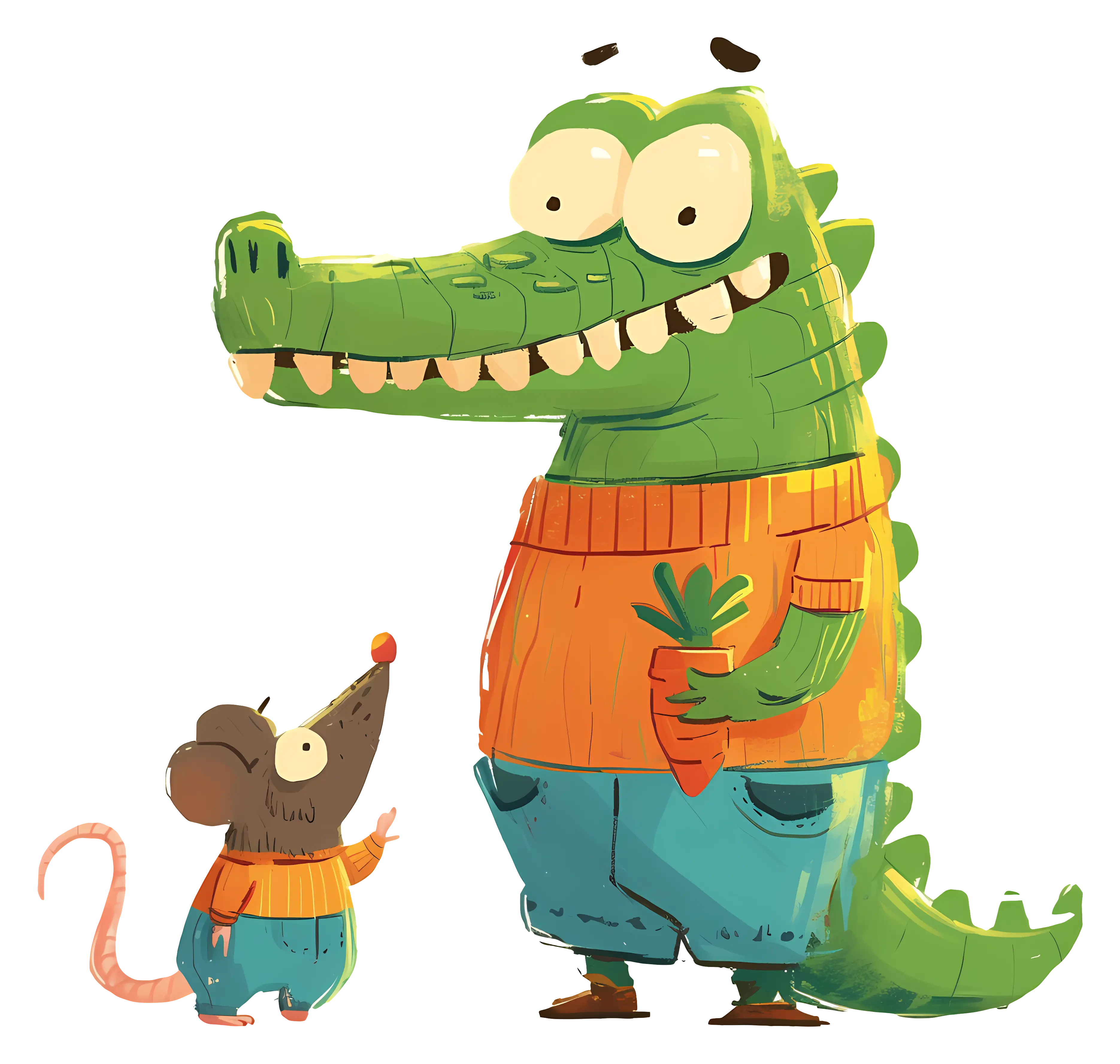 Crocodile and Mouse Friendship