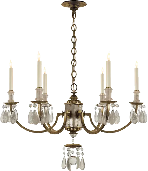 Antique Style Chandelier with Lit Candles