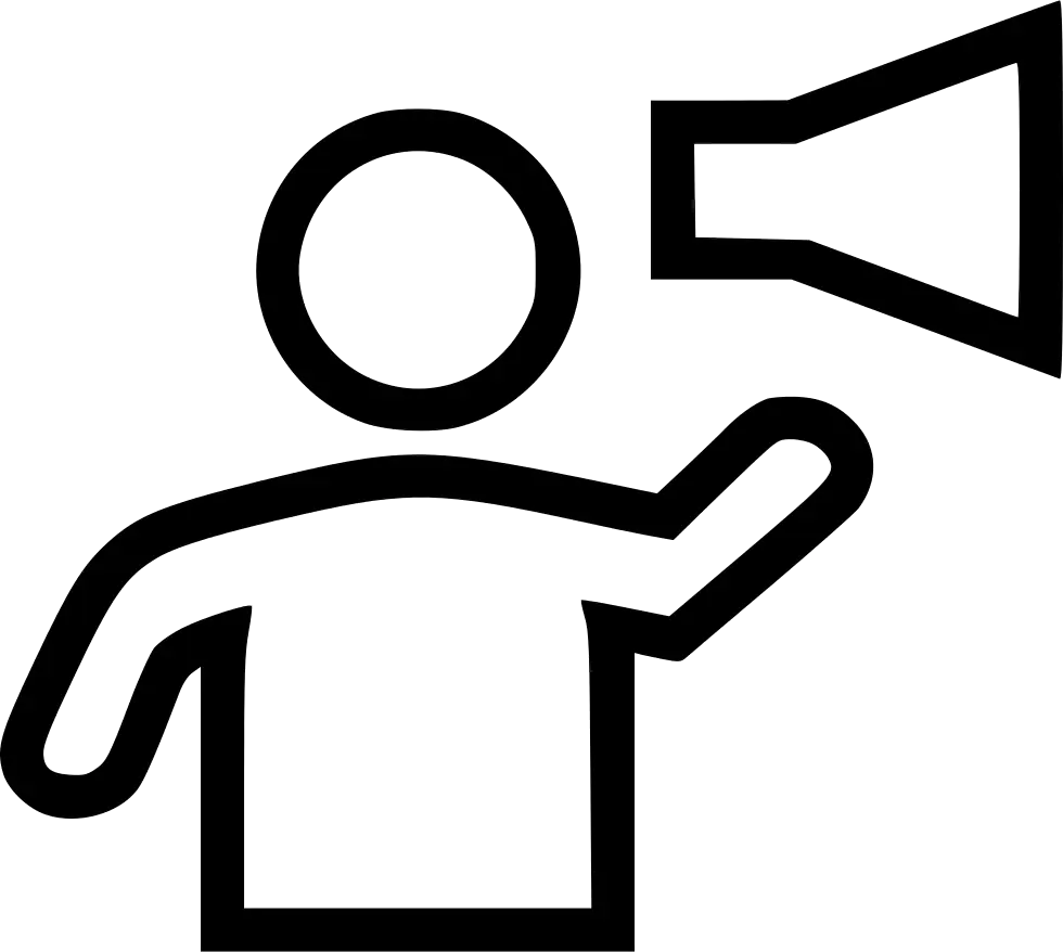 Person with Megaphone Icon