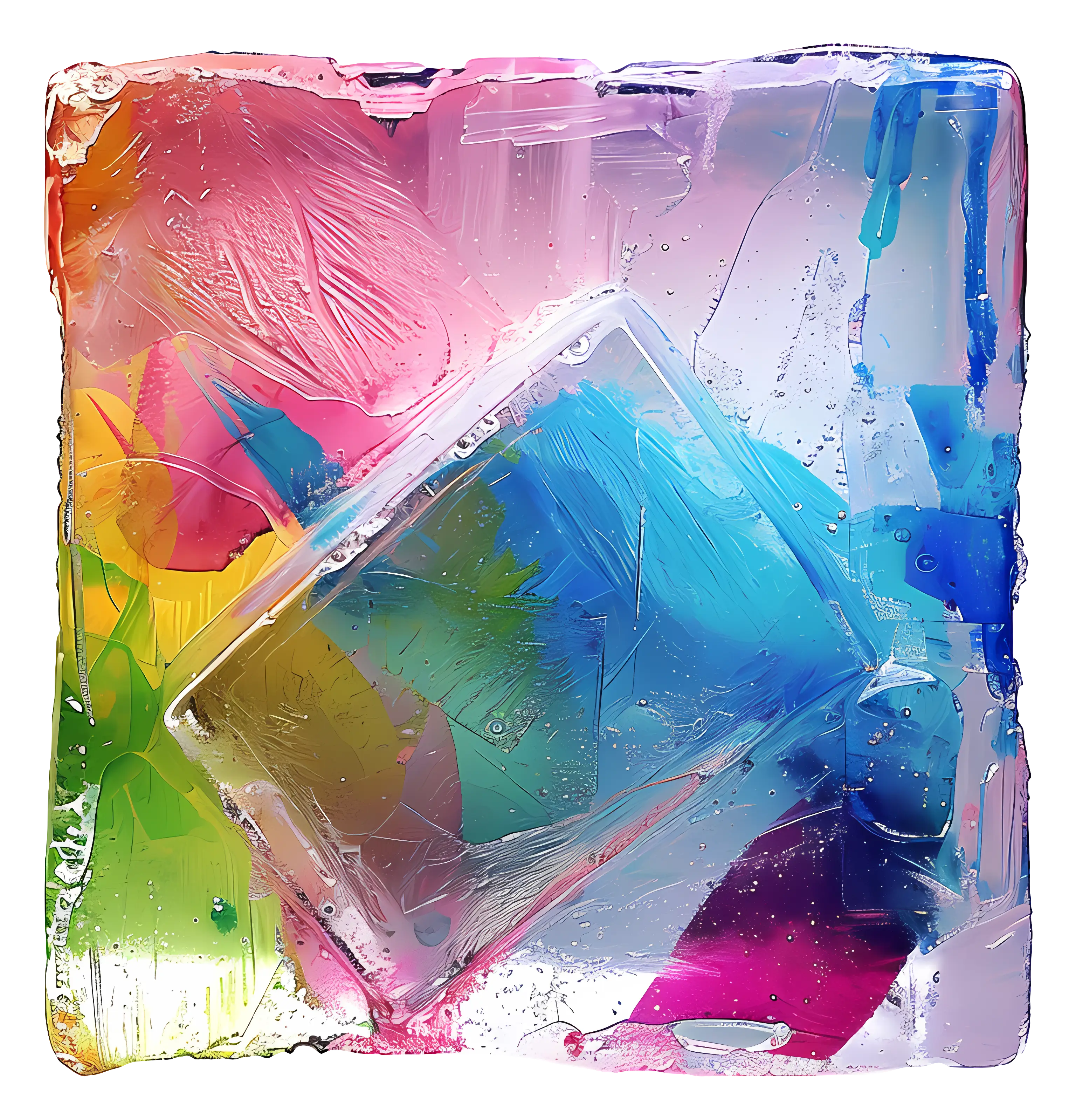 Colorful Ice Cube