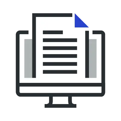 Computer Document Icon Illustration