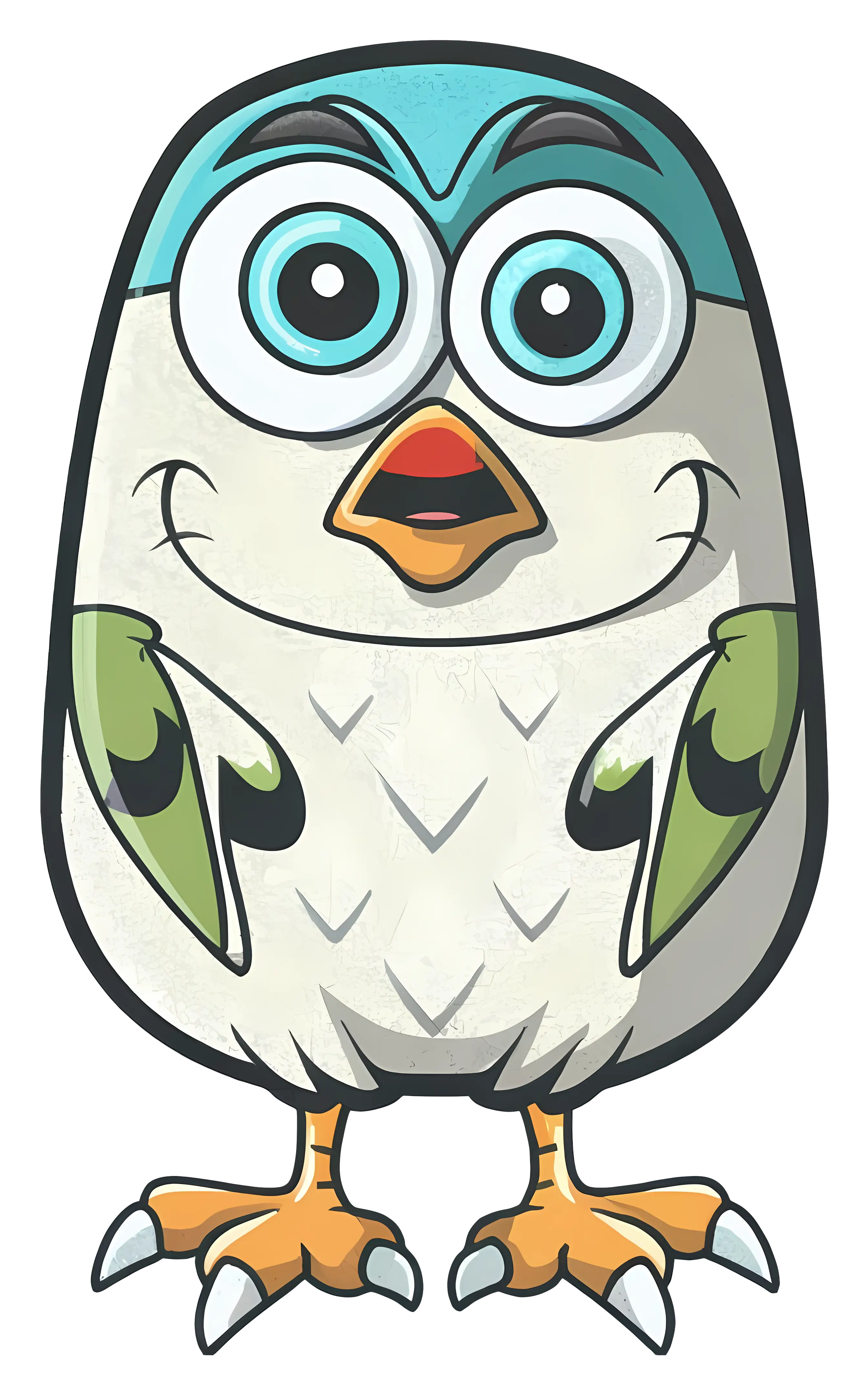 Cartoon Bird Illustration with Bright Colors