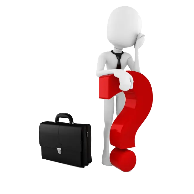 Businessman with Question Mark