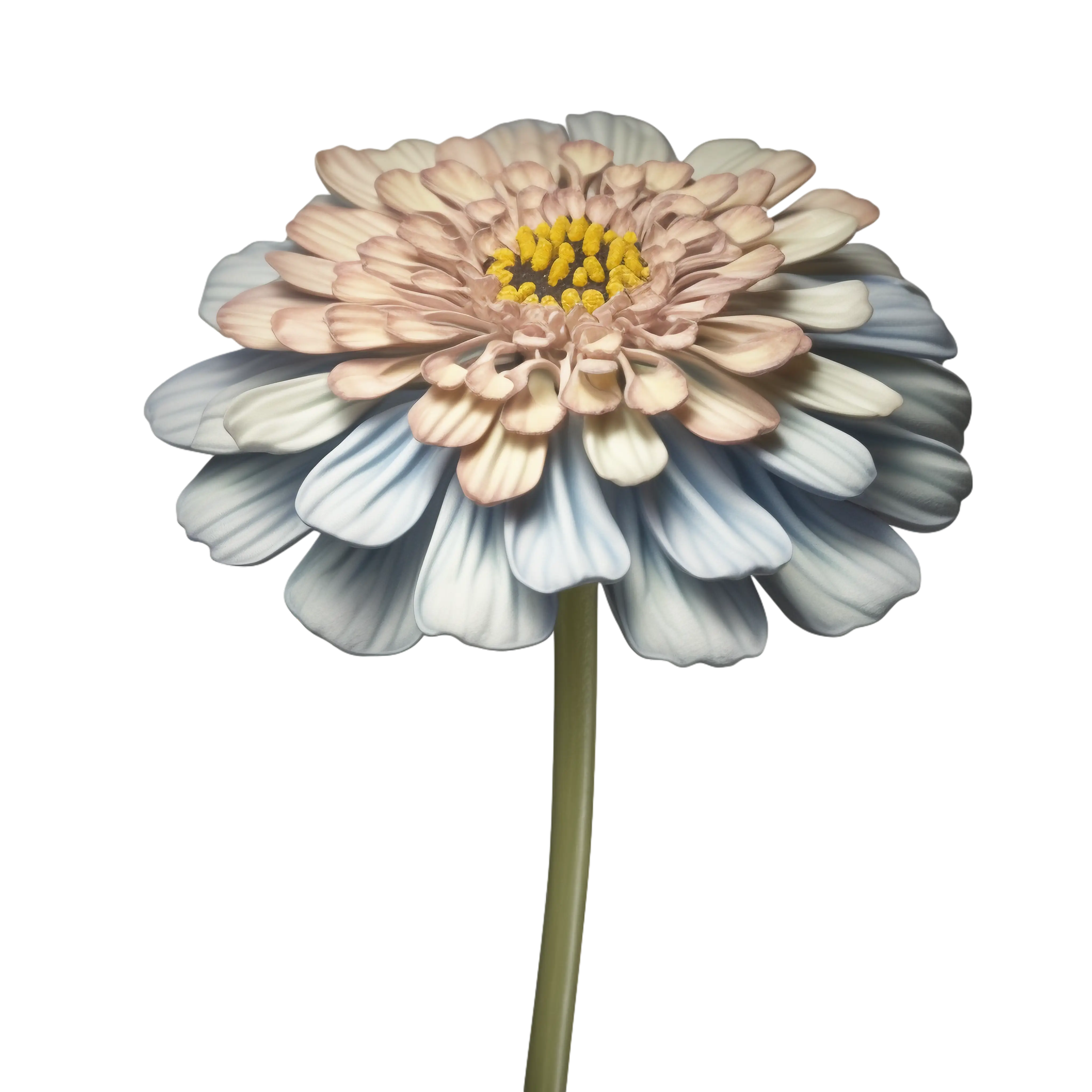 Delicate White and Pink Flower in Bloom