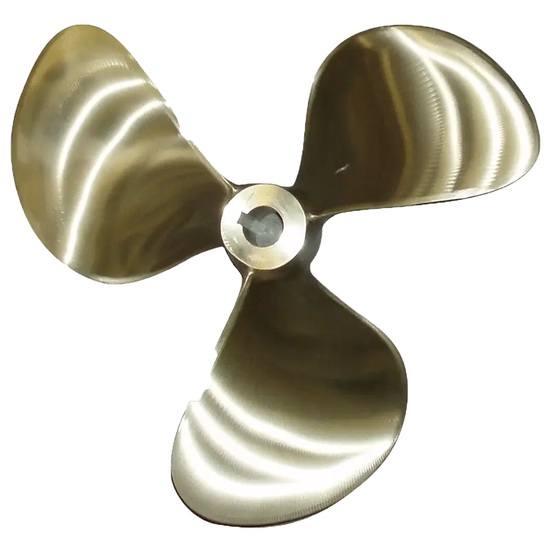 Golden Propeller with Three Blades