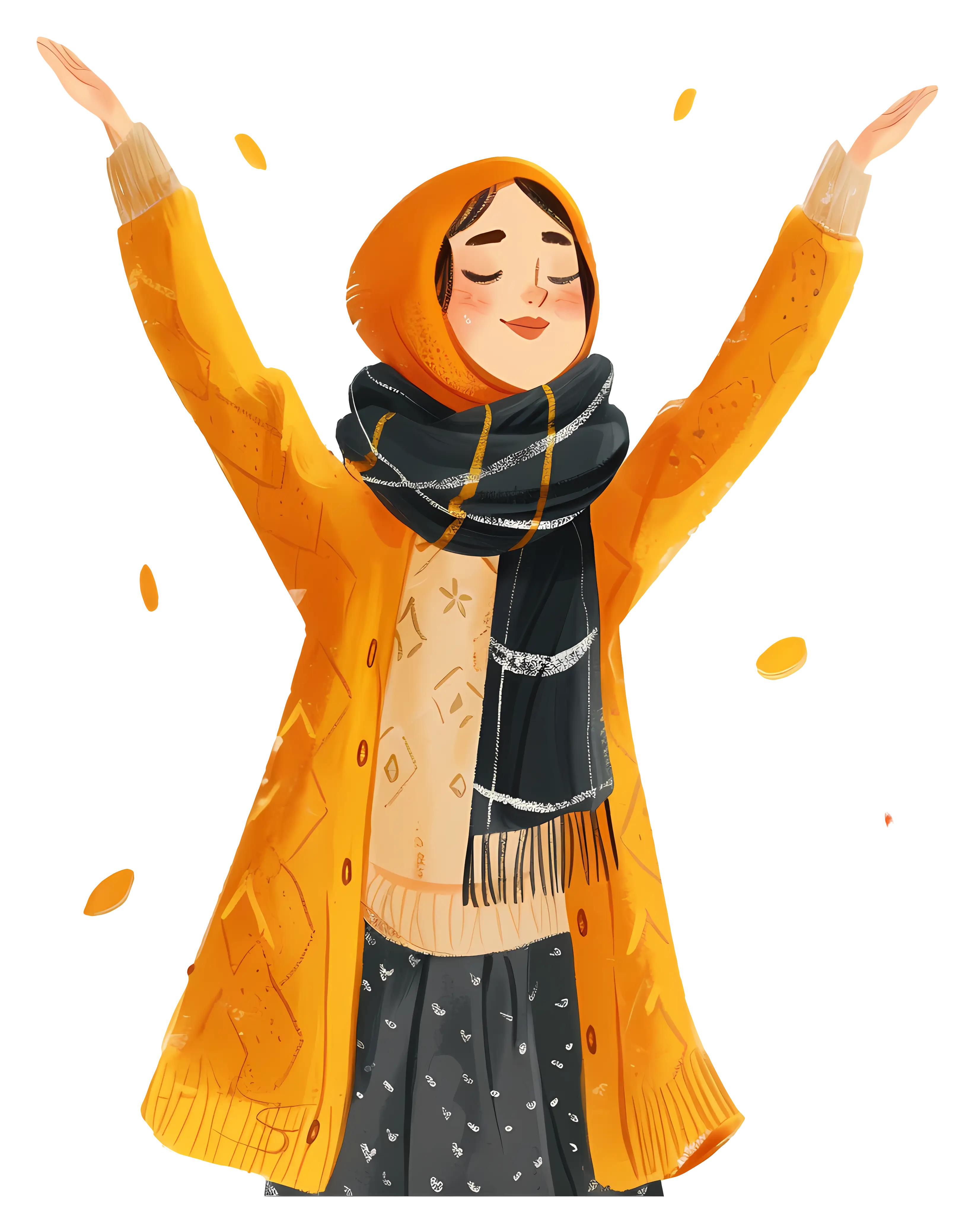 Woman Enjoying Autumn