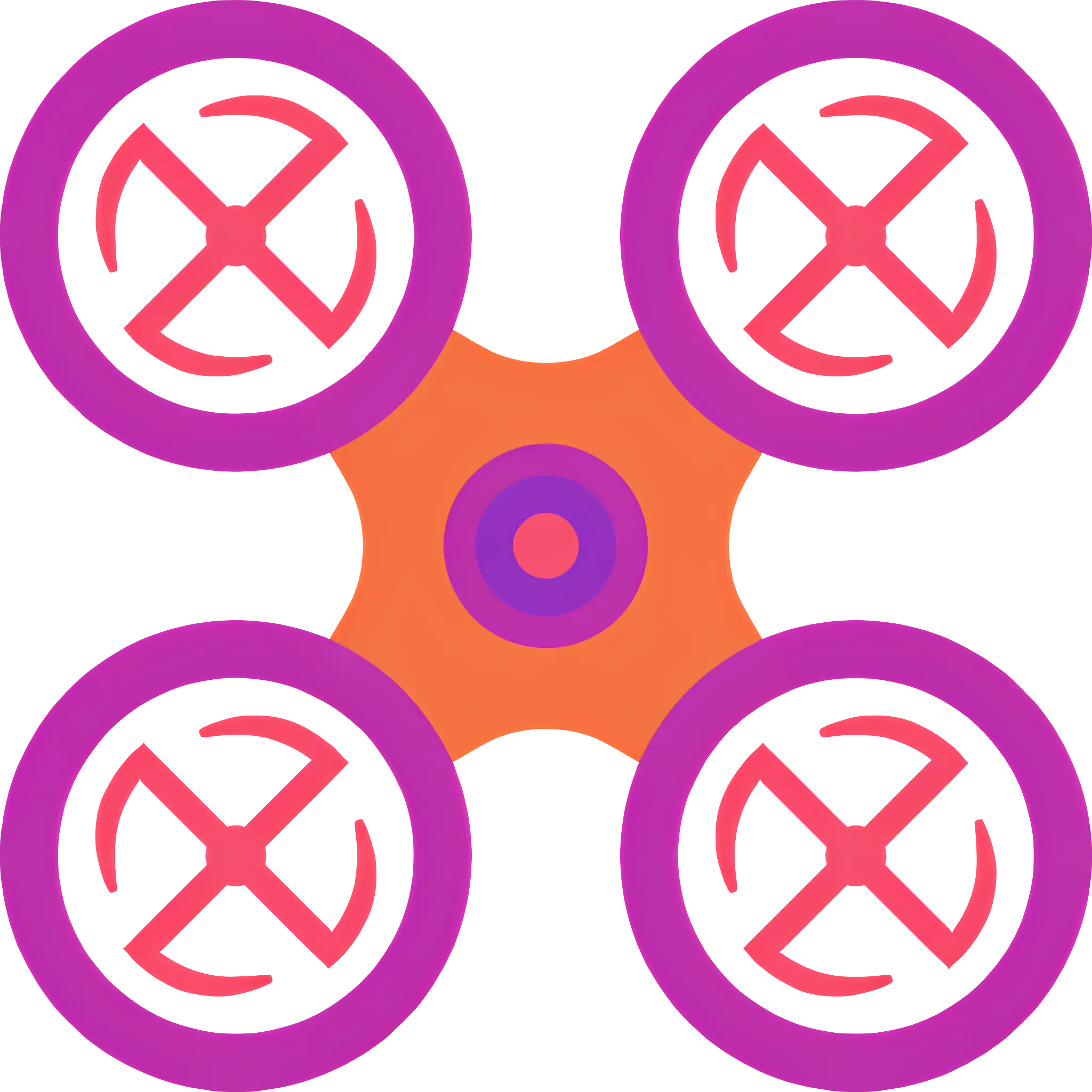 Purple Drone Icon for Technology Representation