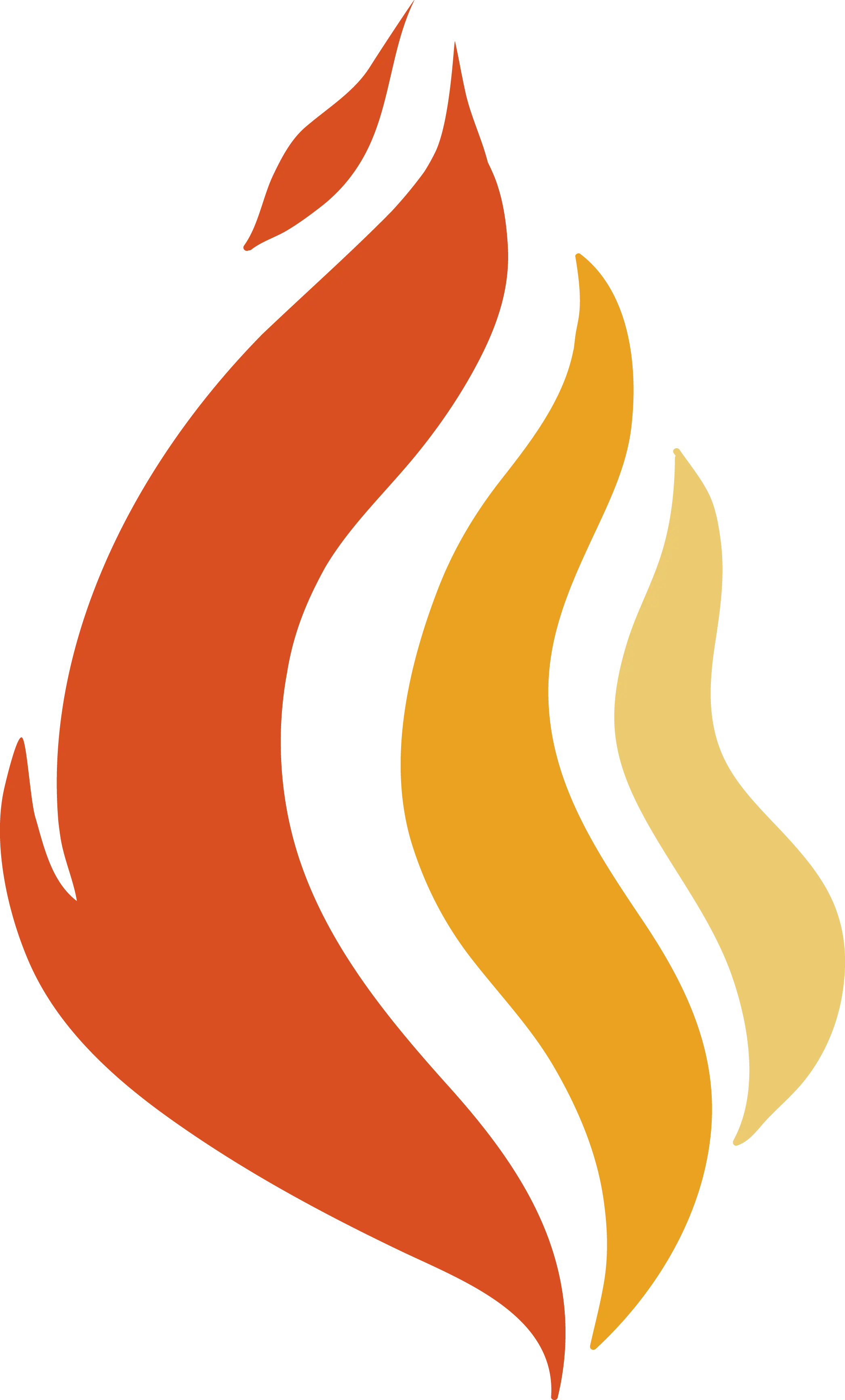 Abstract Flame Symbol in Warm Orange Tones