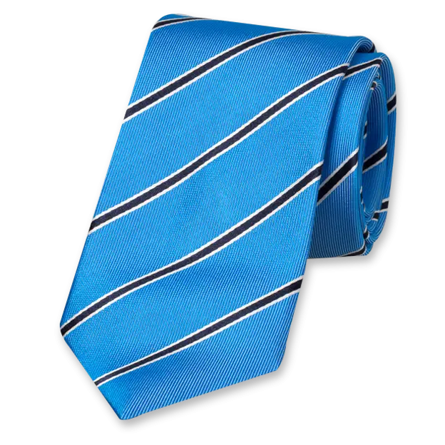 Blue Striped Necktie for Formal Wear