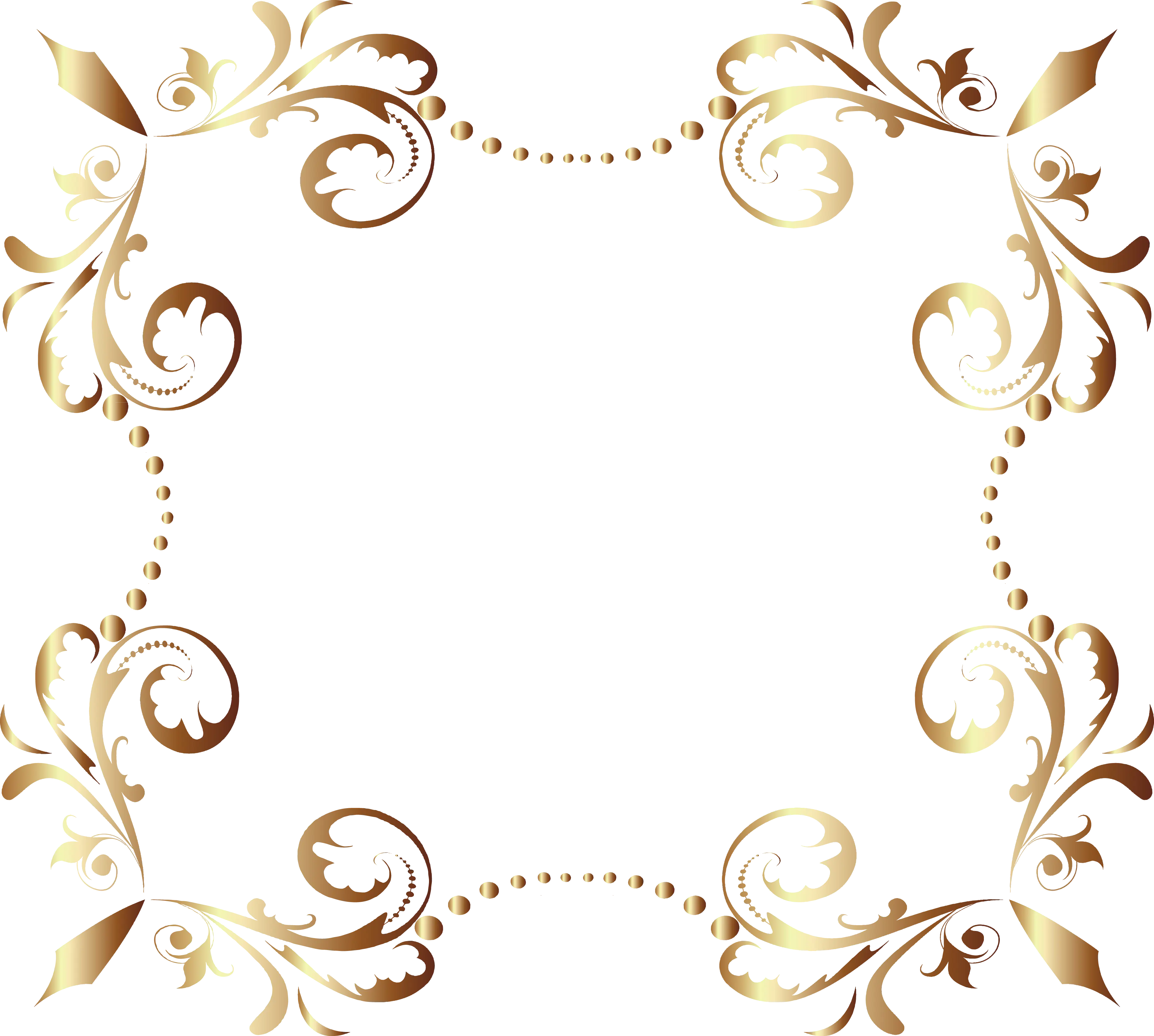 Gold Swirl Ornate Frame Design