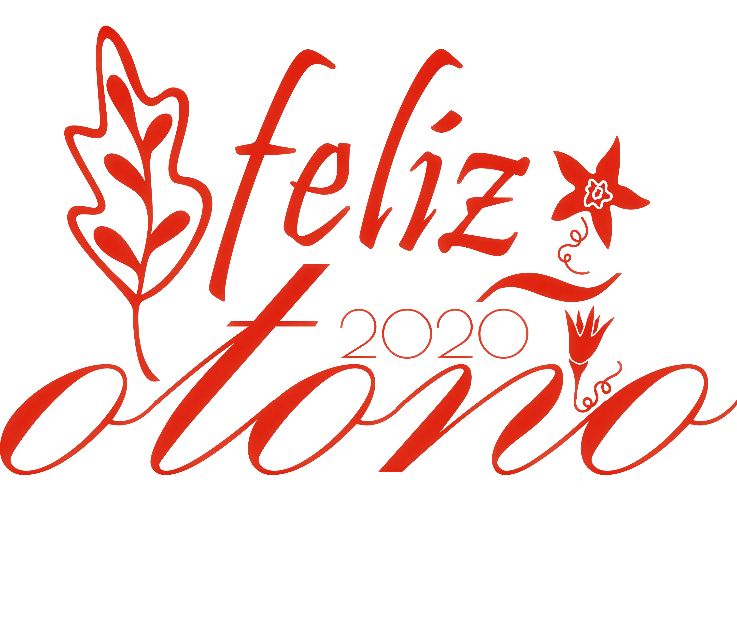 Feliz OtoÃ±o Red Typography Design