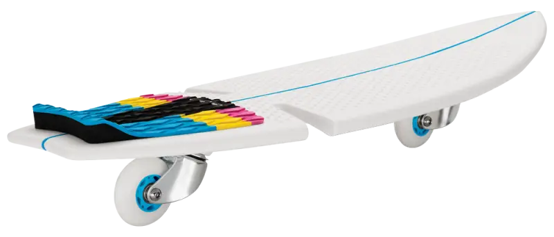 White Skateboard with Colorful Grip Tape