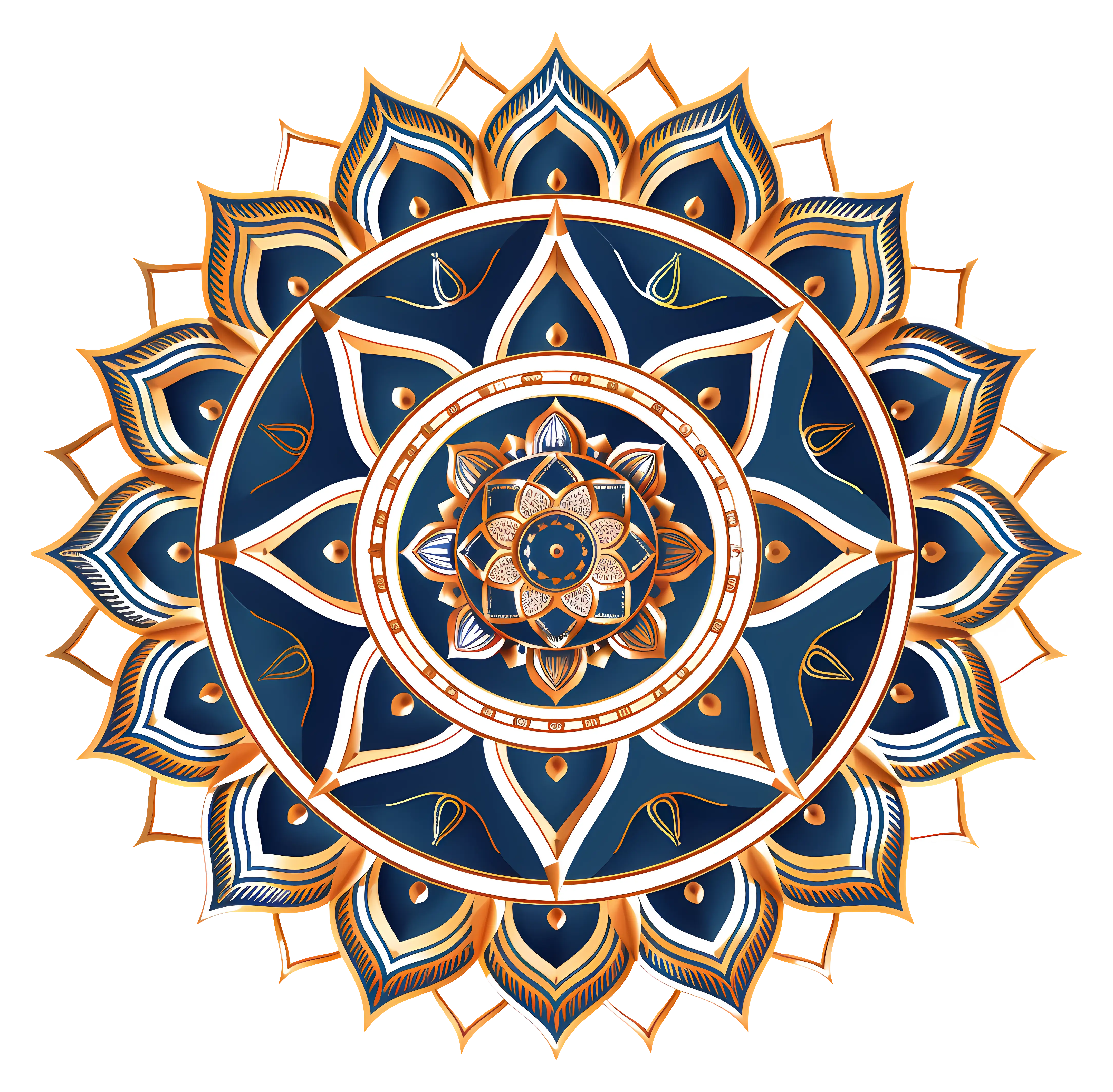 Colorful Mandala Art with Geometric Pattern