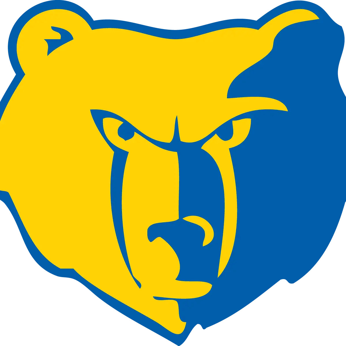 Yellow and Blue Bear Logo Design