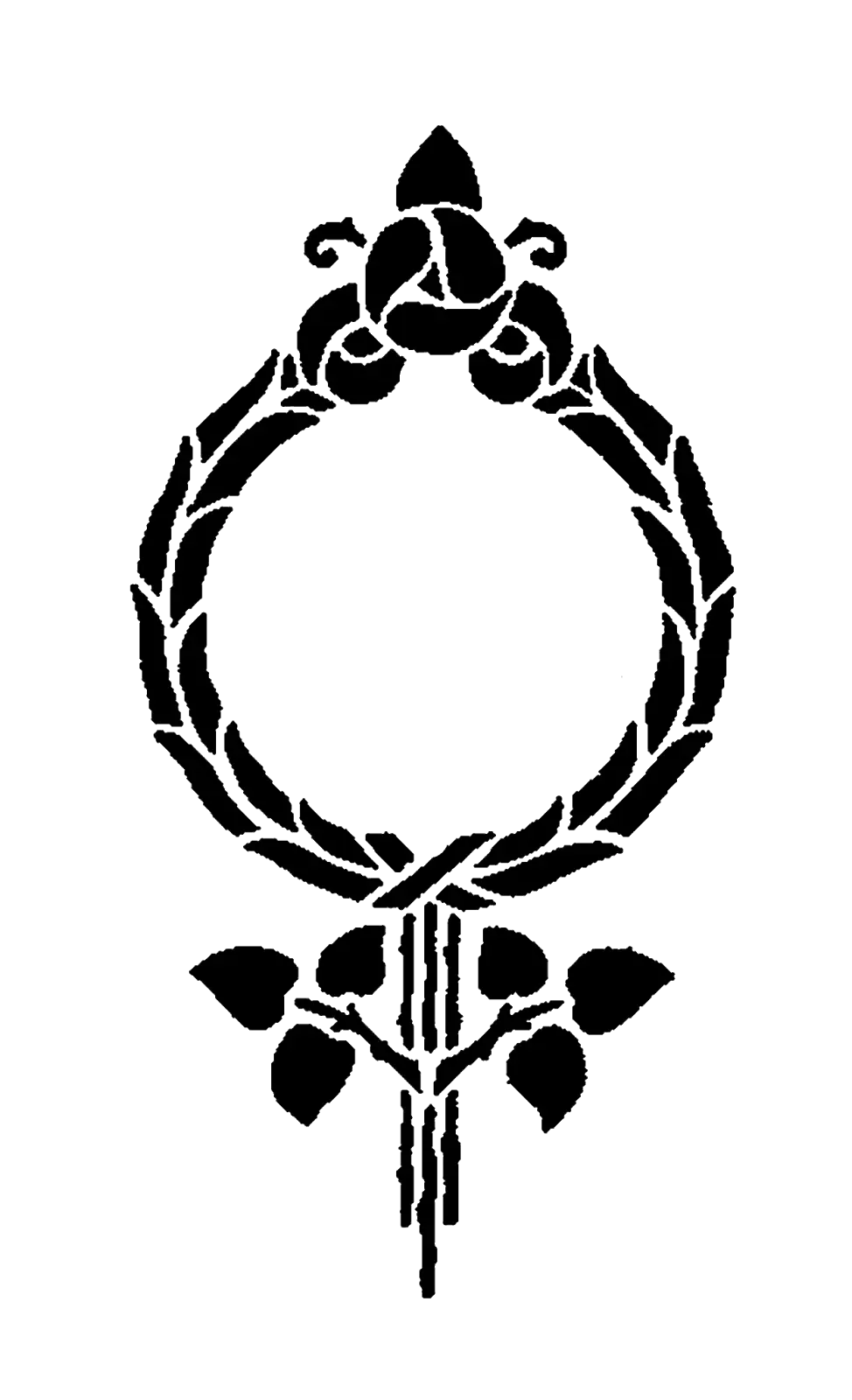 Black Wreath Design Ornament