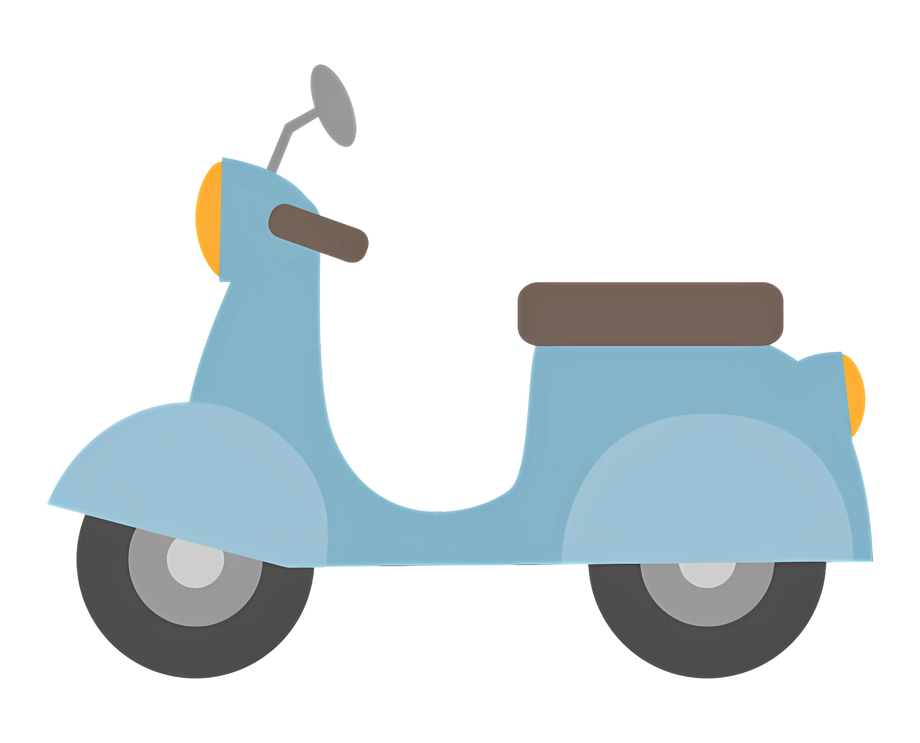 Classic Blue Scooter Illustration