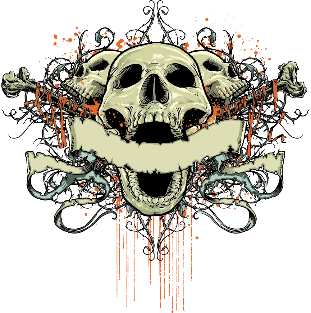 Gothic Skull Illustration