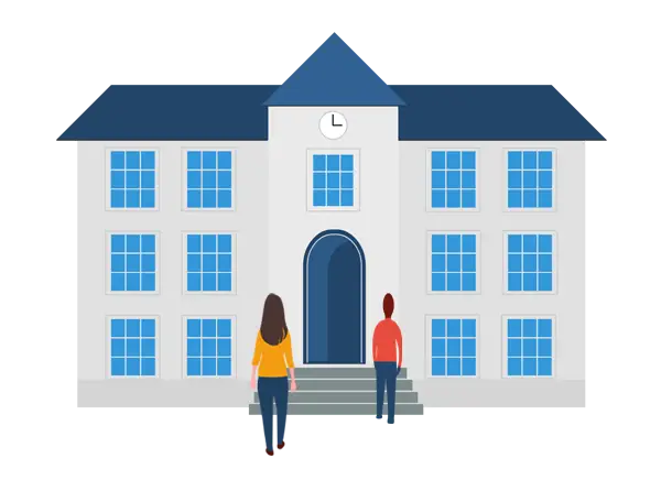 Illustration of a School Building