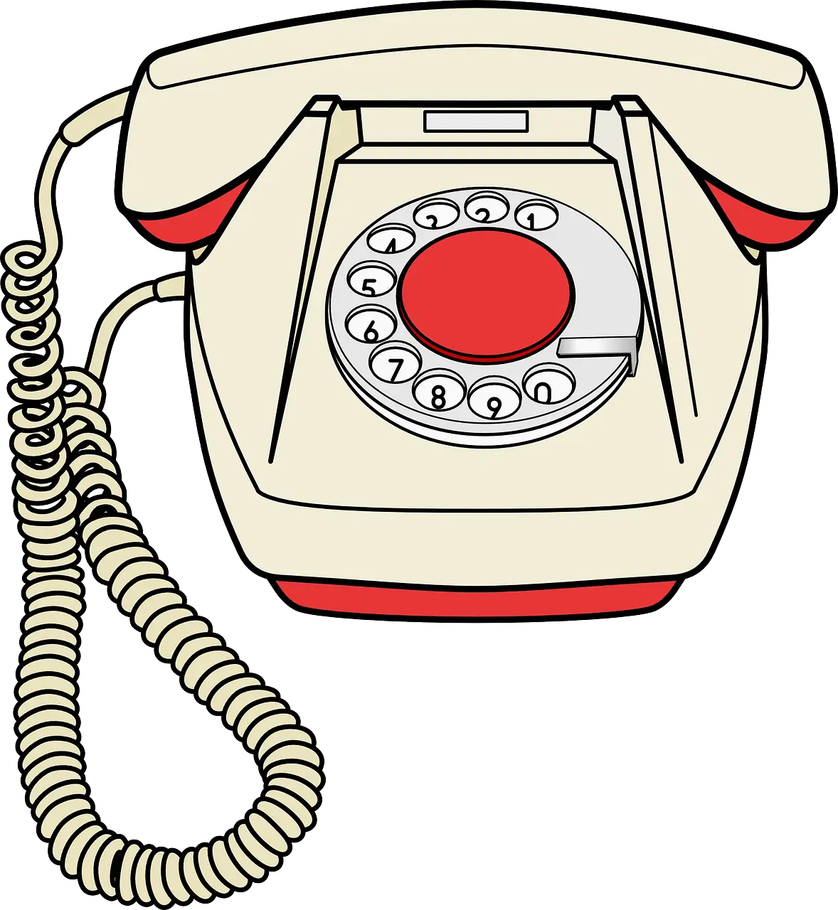 Vintage Rotary Telephone Illustration