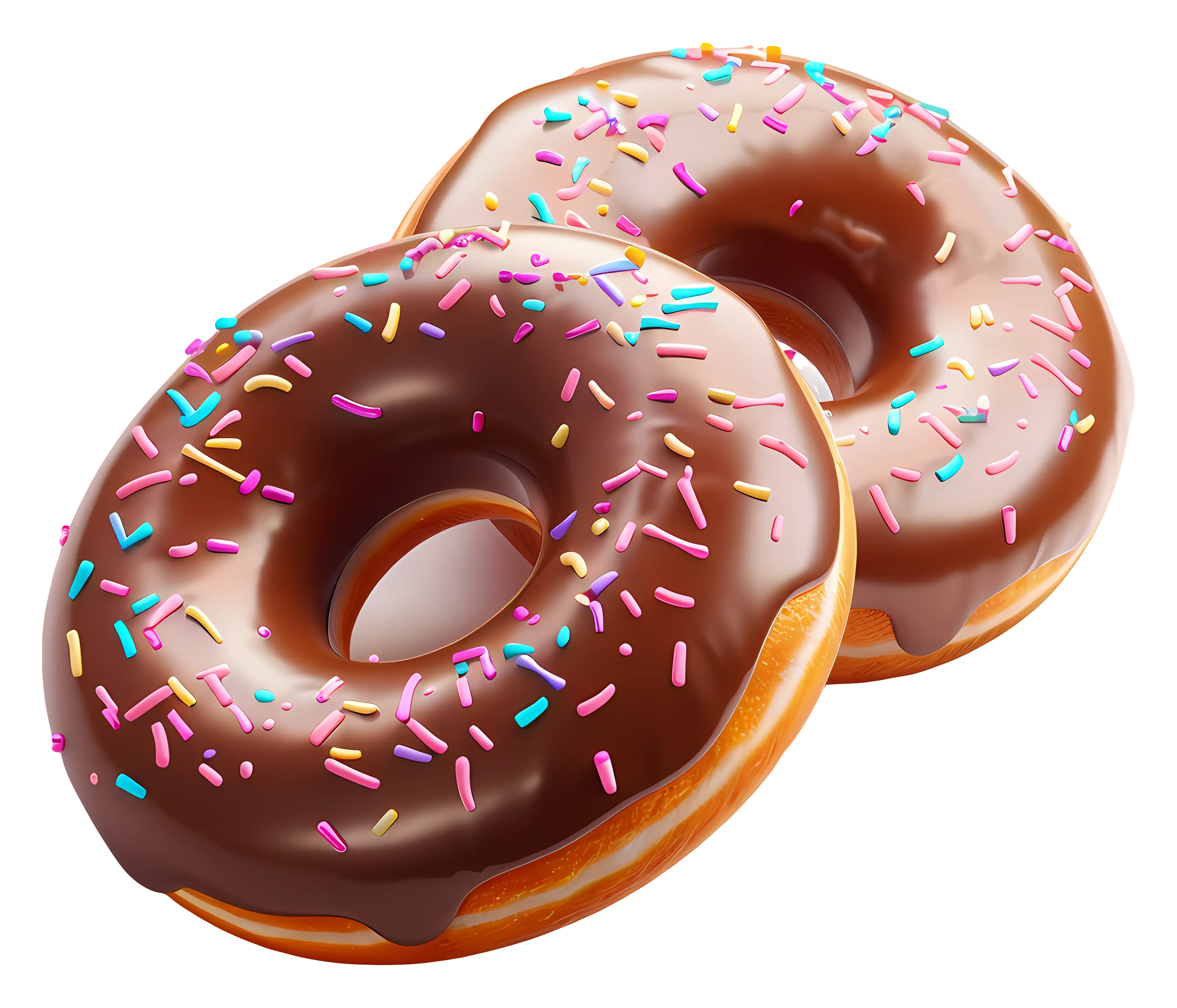 Chocolate Donuts with Colorful Sprinkles