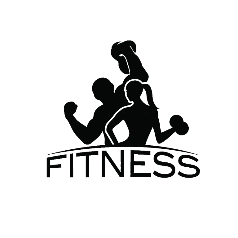 Fitness Logo with Silhouettes