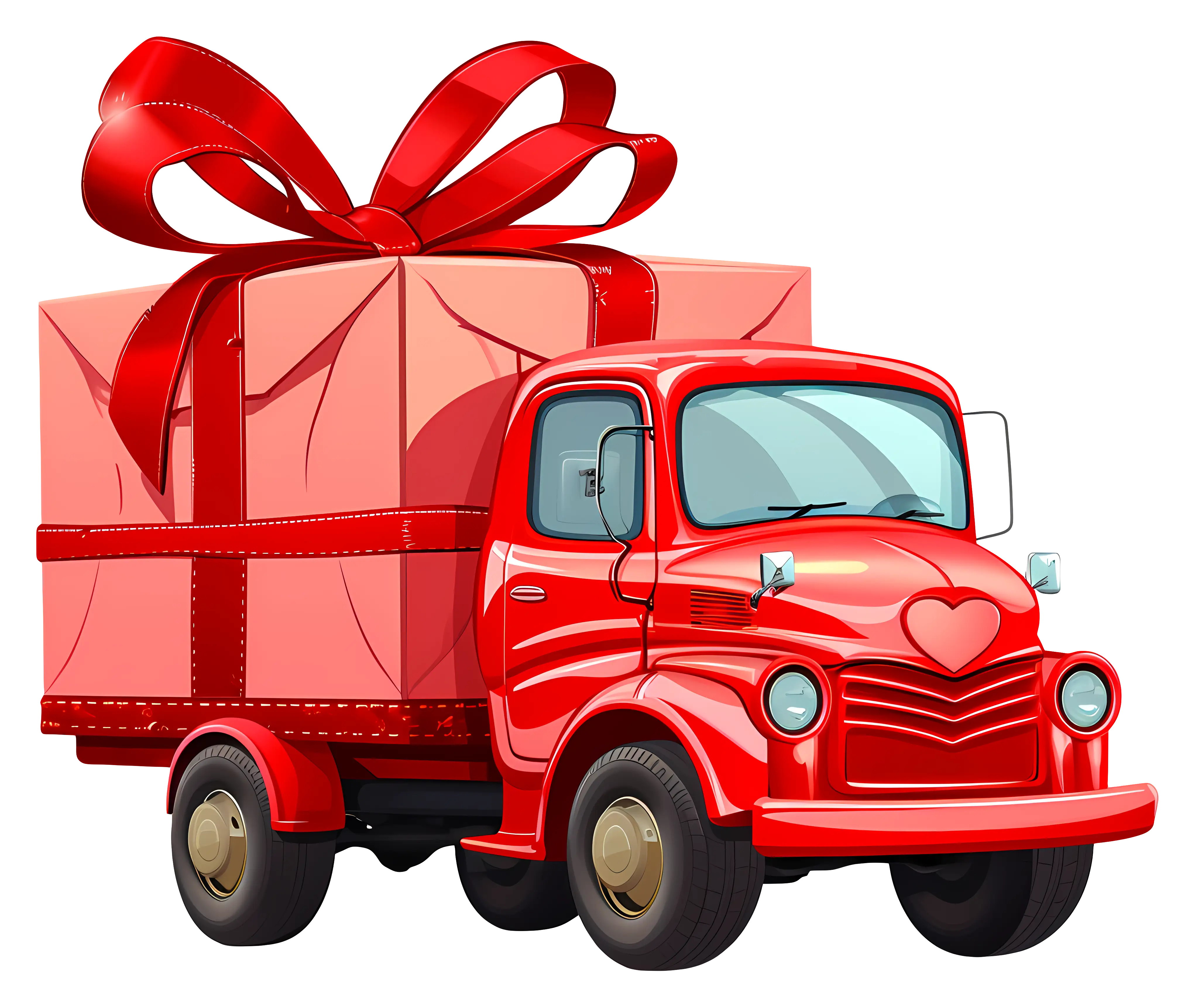 Red Gift Truck for Festive Delivery