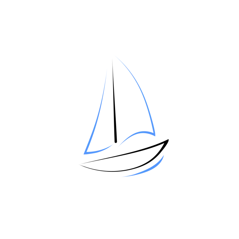 Minimalist Sailboat Drawing