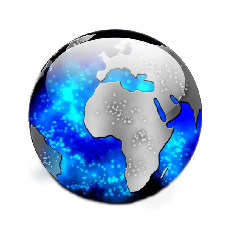 Bright Globe Illustration with Blue Highlights