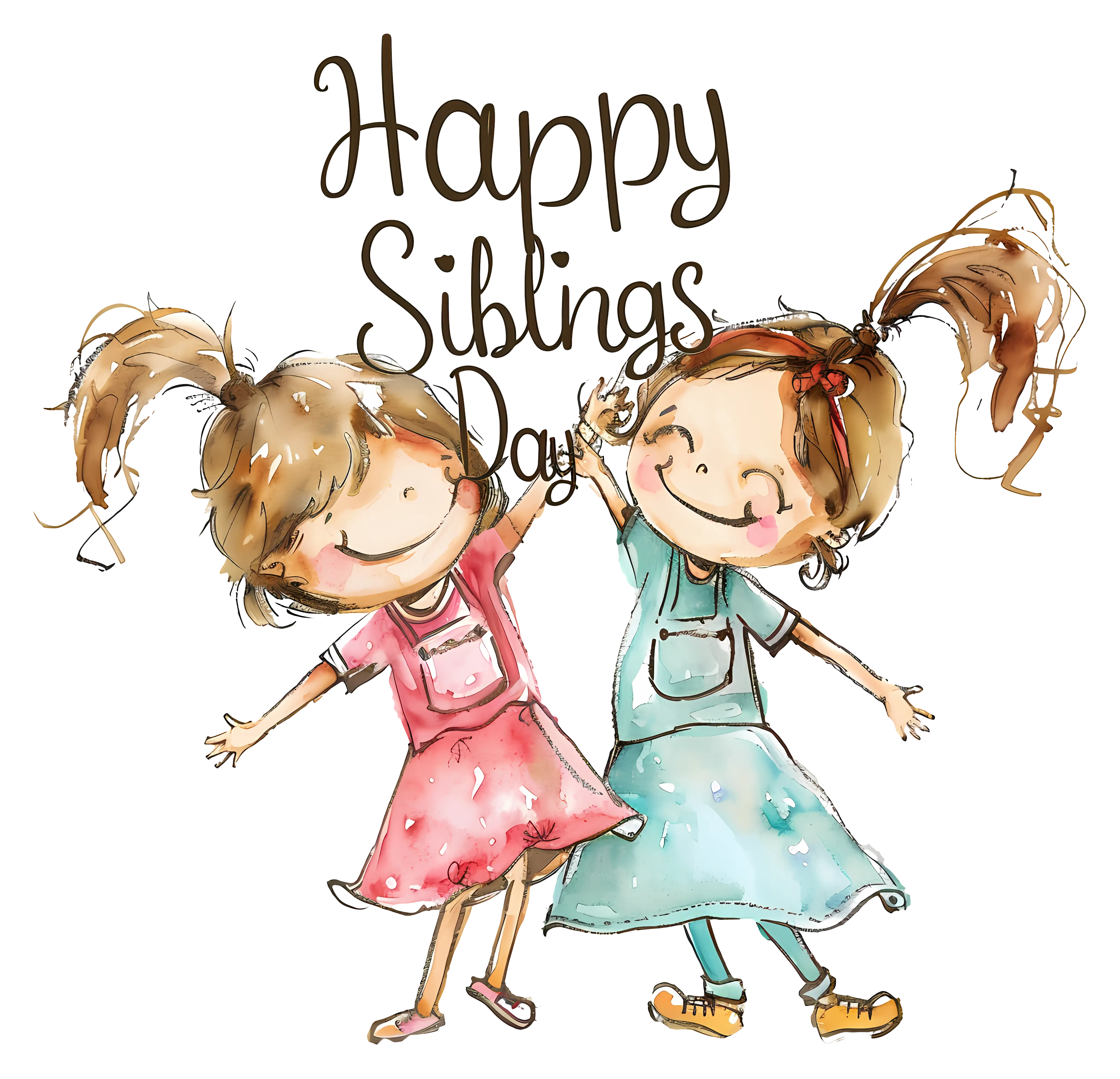 Happy Siblings Day Celebration Illustration