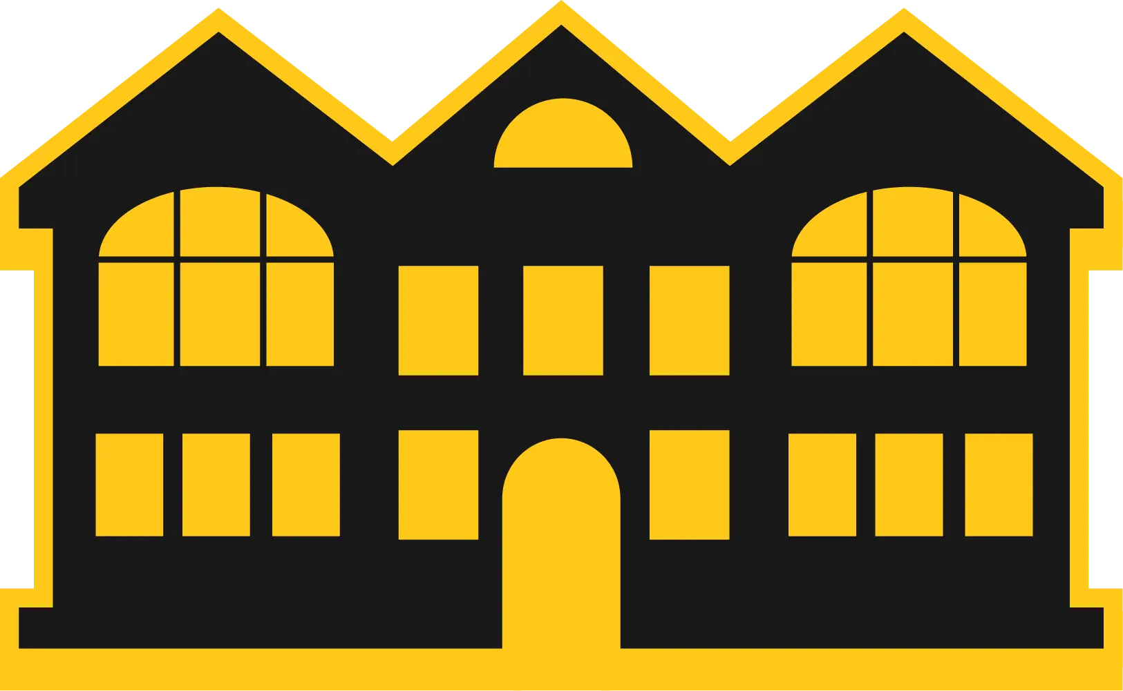 Black and Yellow House Illustration