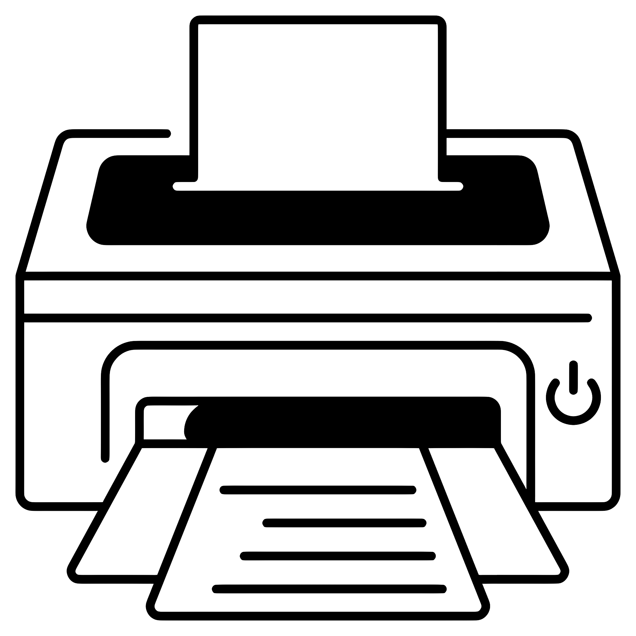 Black and White Printer Icon