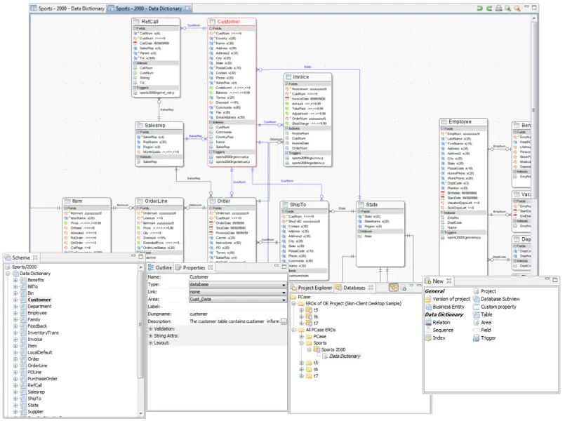 Complex Database Schema Diagram