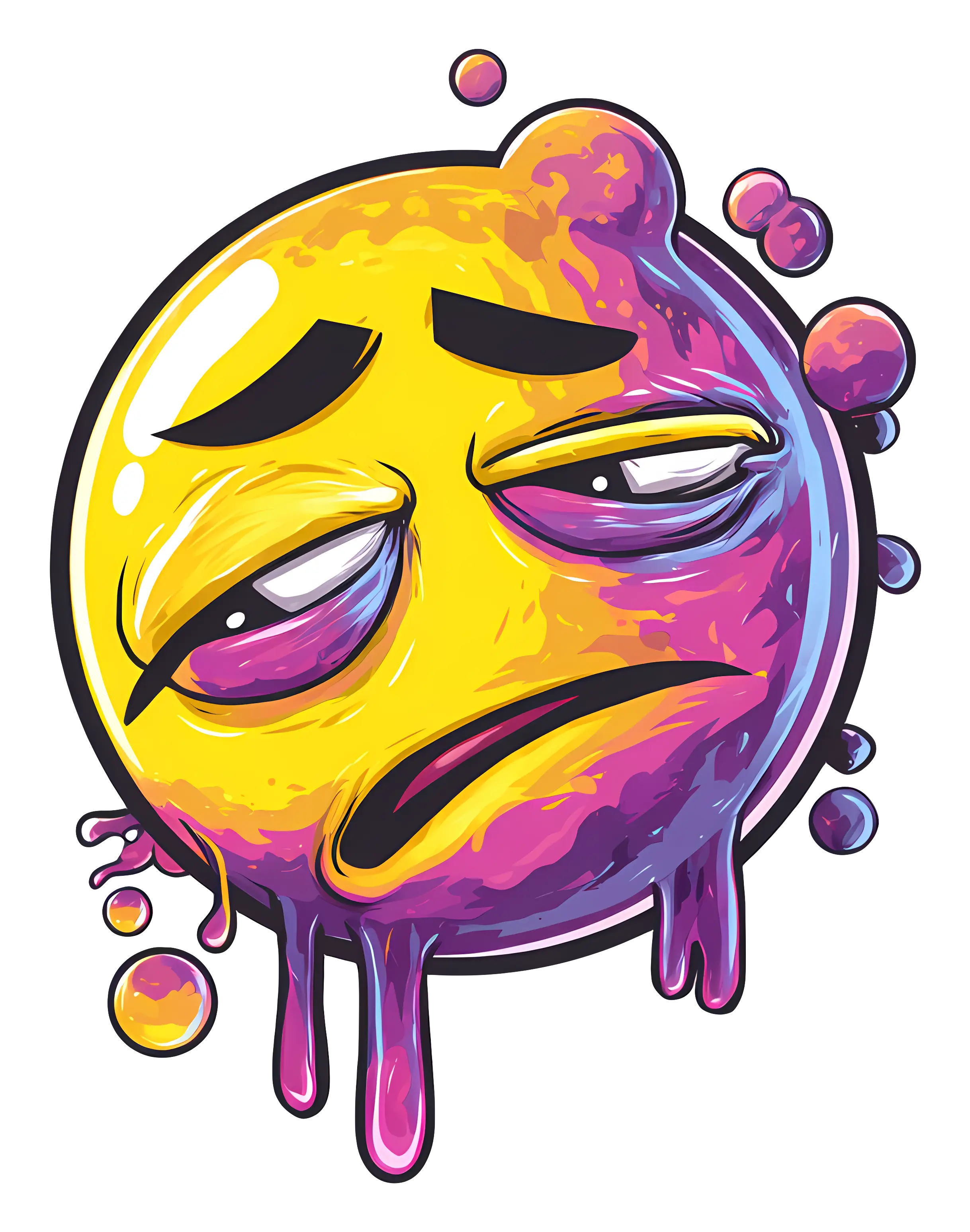 Melting Colorful Emoji Face
