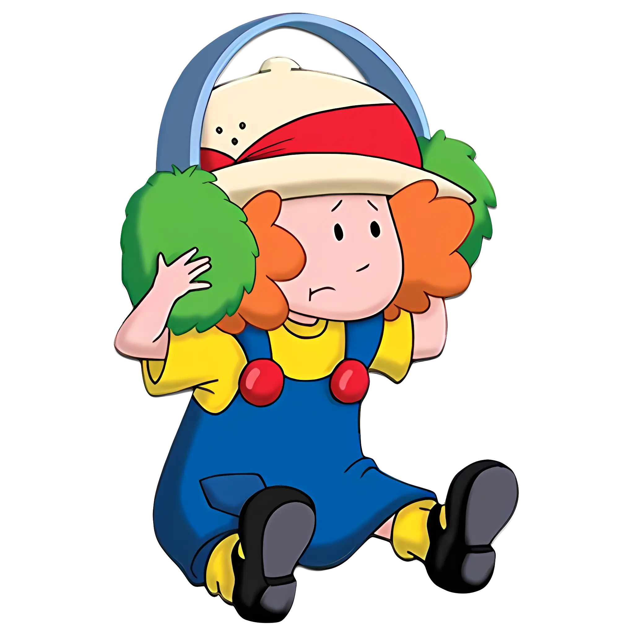 Cartoon Child with Earmuffs and Hat