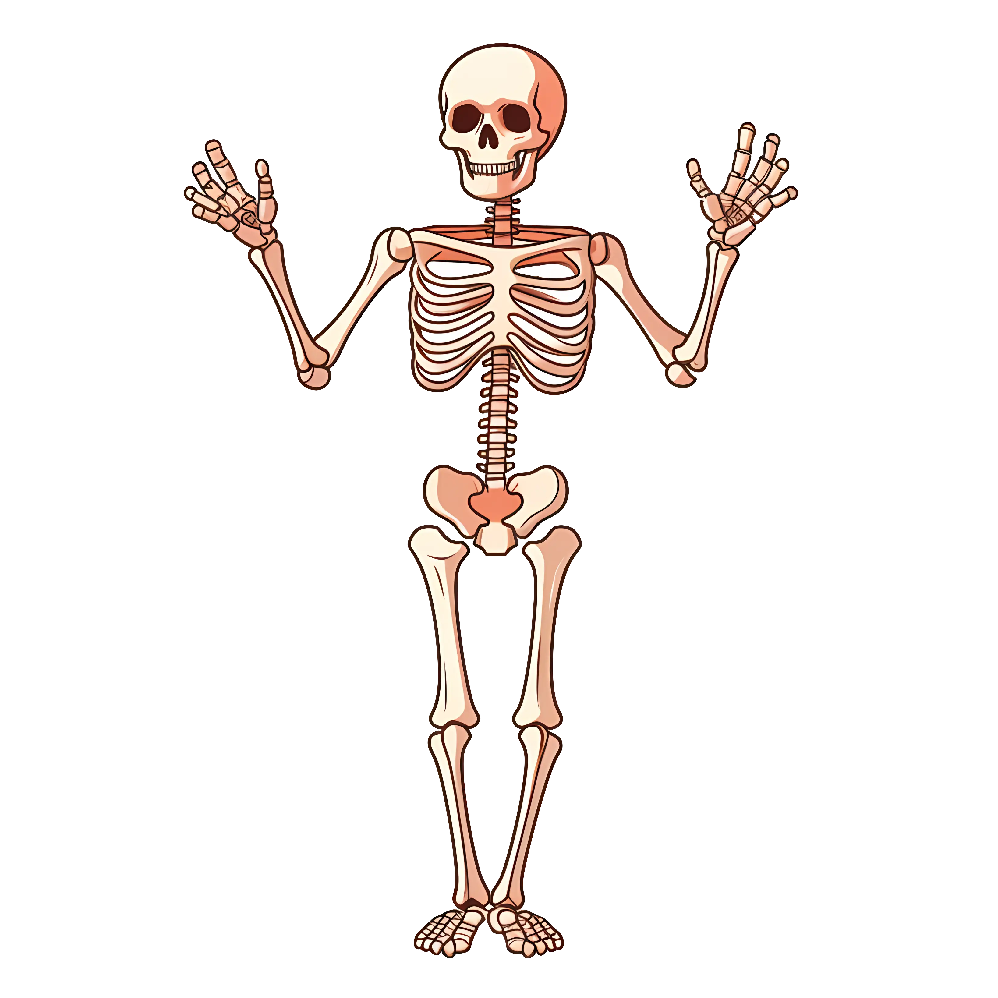 Illustrated Skeleton for Halloween Theme