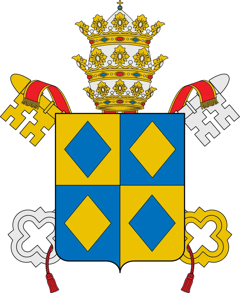 Papal Coat of Arms with Keys and Crown