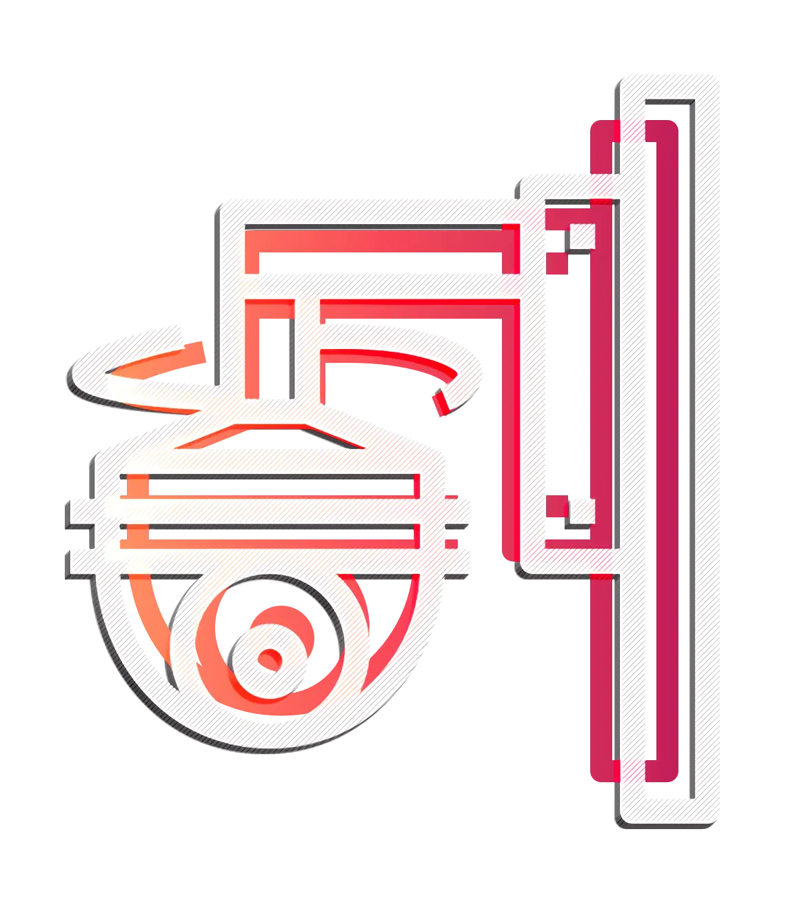 Surveillance Camera Icon with Gradient Design