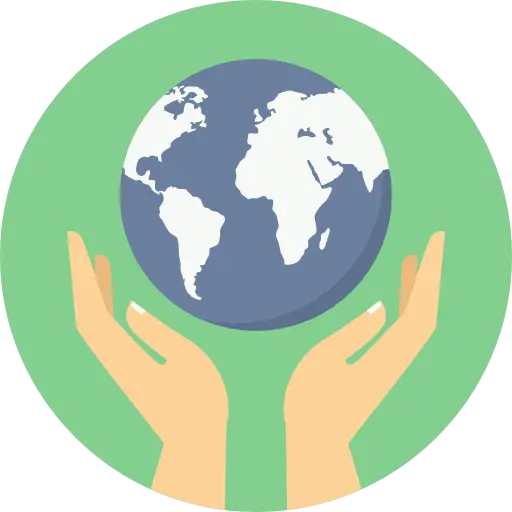 Hands Holding the Earth Illustration