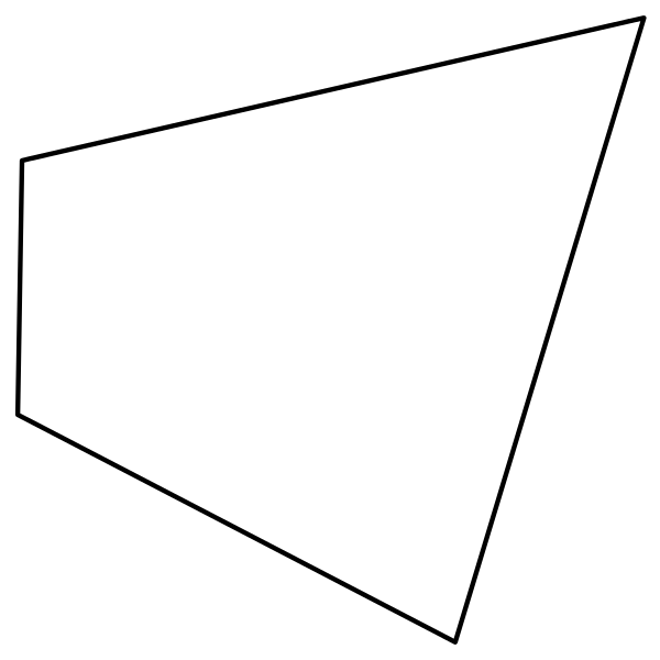 Irregular Geometric Quadrilateral Outline Design